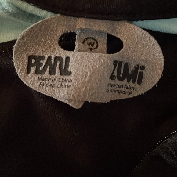 PEARL IZUMI black with teal sleeves with artistic design in white/black sz XL - Picture 4 of 4